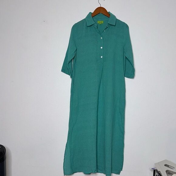 Maxi Corton Collared Shirt Dress - Picture 1 of 11